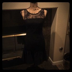 Beautiful black lace cocktail dress.
